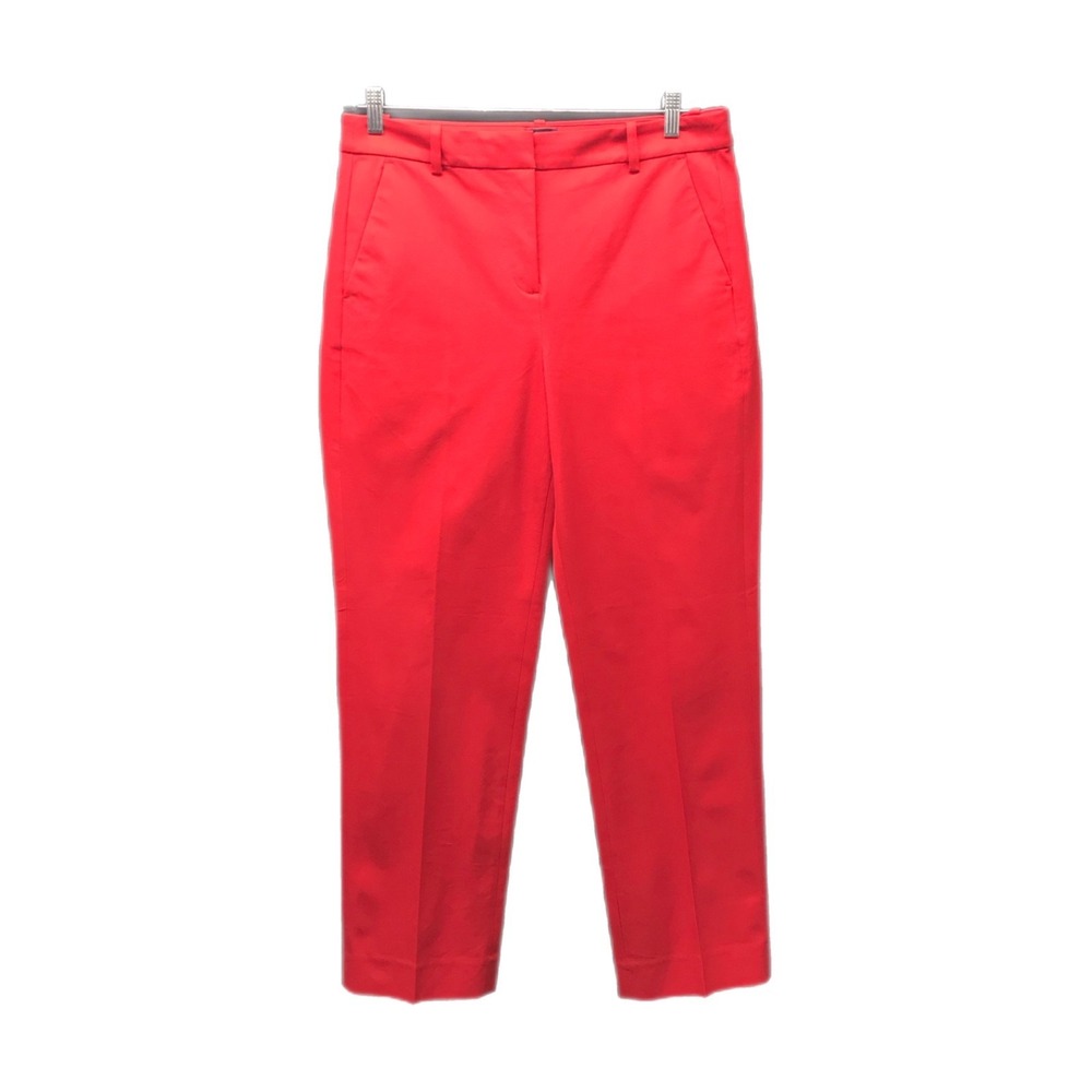 J.CREW Kallie Red Pants Women's 12T Cotton Blend Straight Leg Tall Pants - NWOT